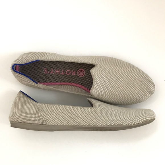 ROTHY’S The Loafer Round Toe Slip On Linen Double Stitch Cream Women's Size 9.5 - Picture 9 of 16